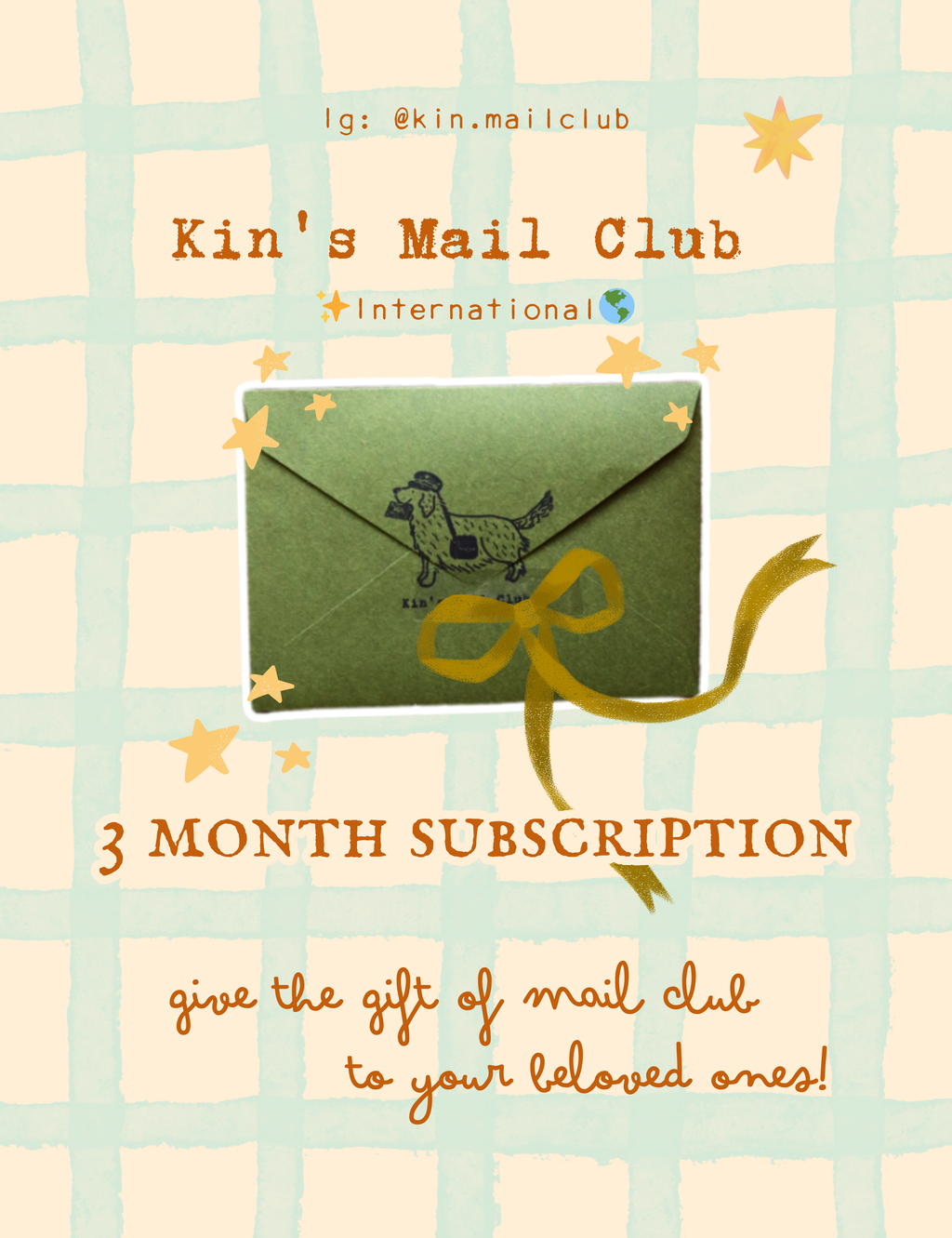 Kin's Mail Club | 3 meses (Internacional)
