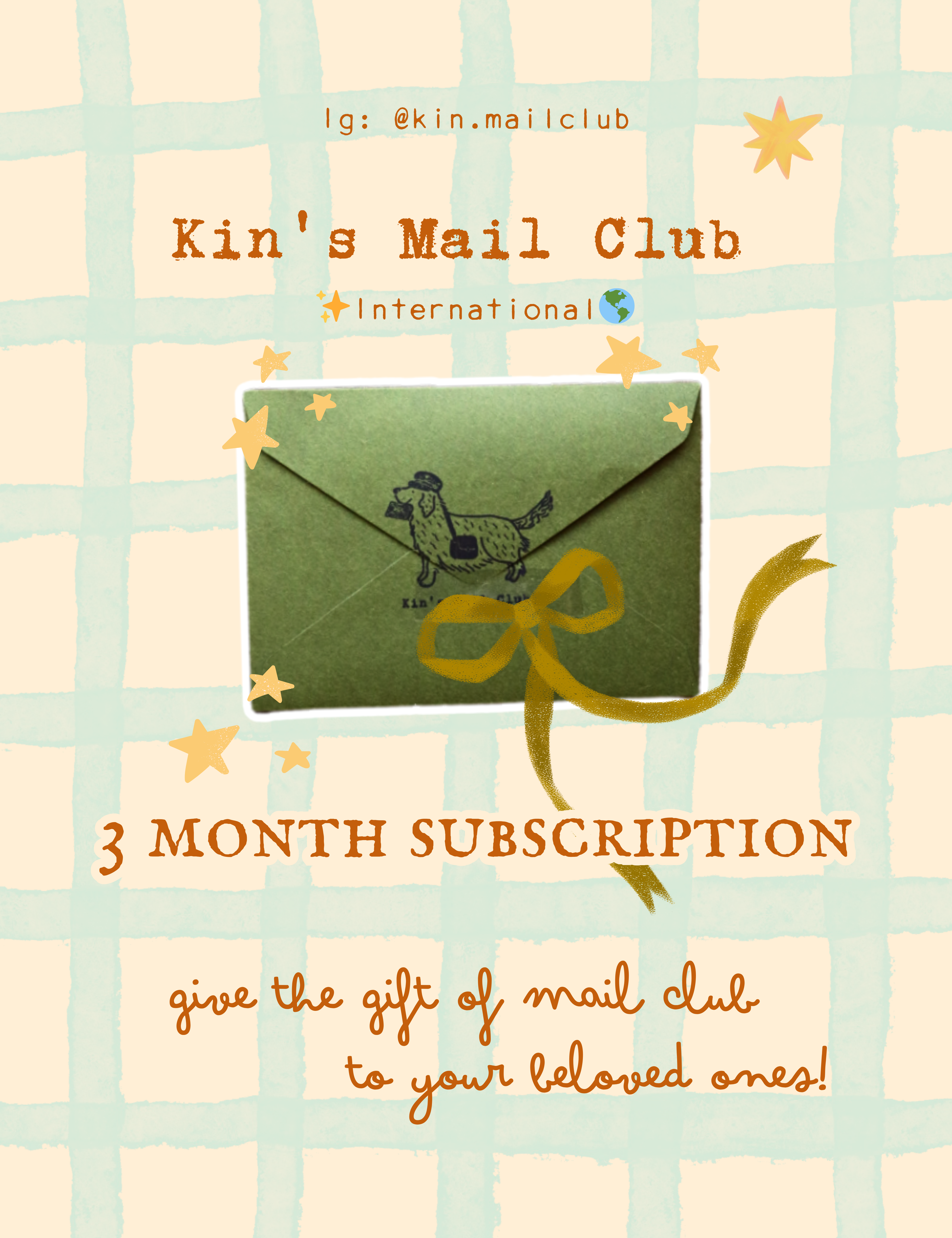 Kin's Mail Club | 3 meses (Internacional)