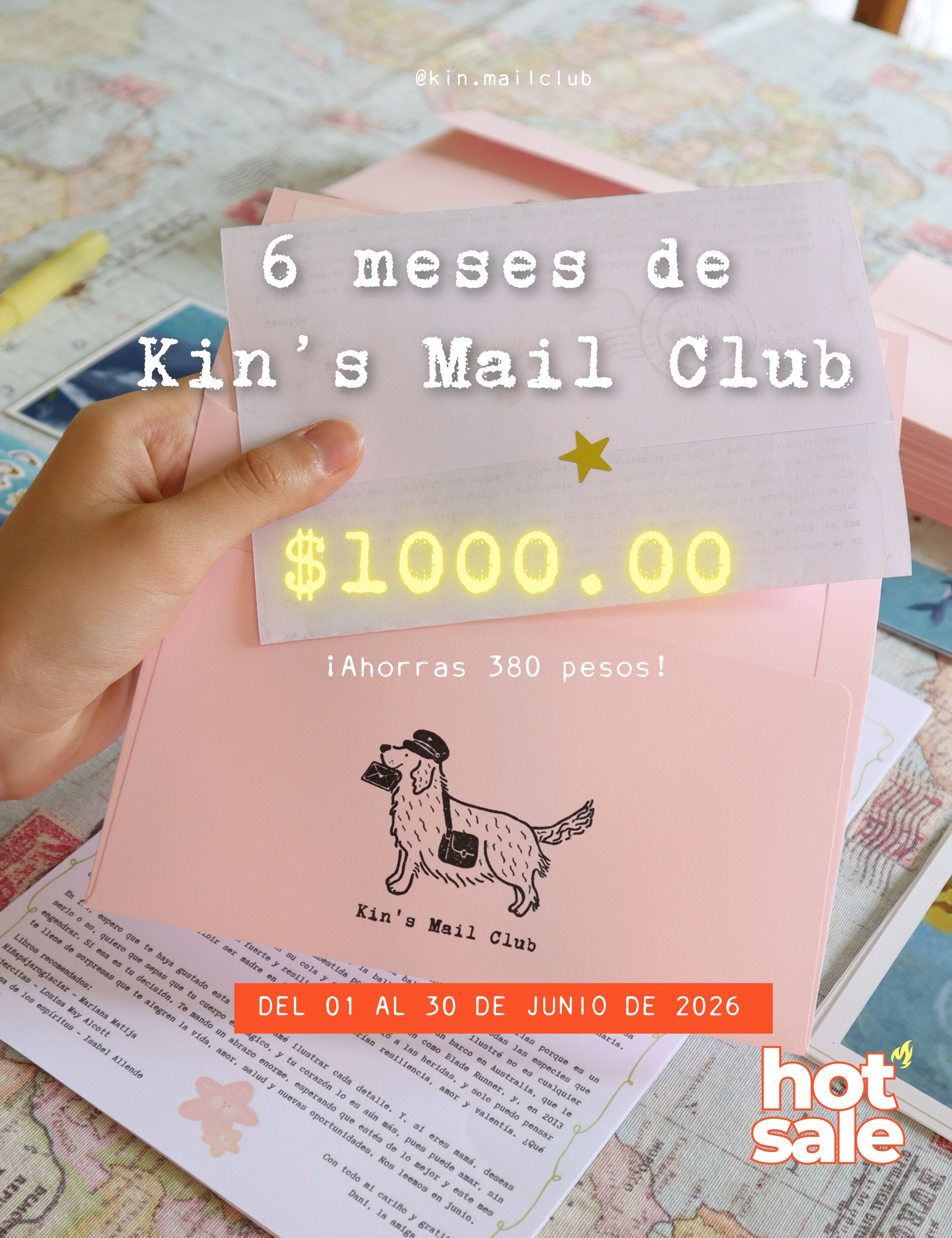 6 meses de suscripción en Kin's Mail Club